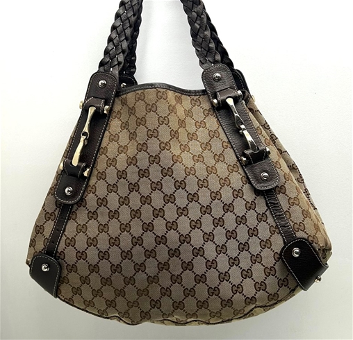 Sold at Auction: Gucci Monogram Hobo Bag