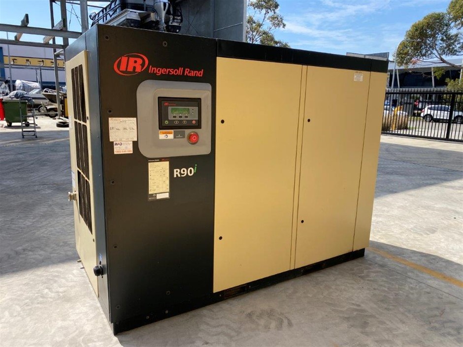2012 Ingersoll-Rand R90i Rotary Screw Air Compressor Auction (0001 ...