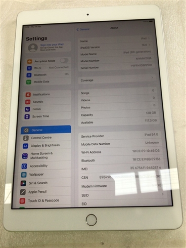Apple iPad Air 2 Serial Number Lookup 