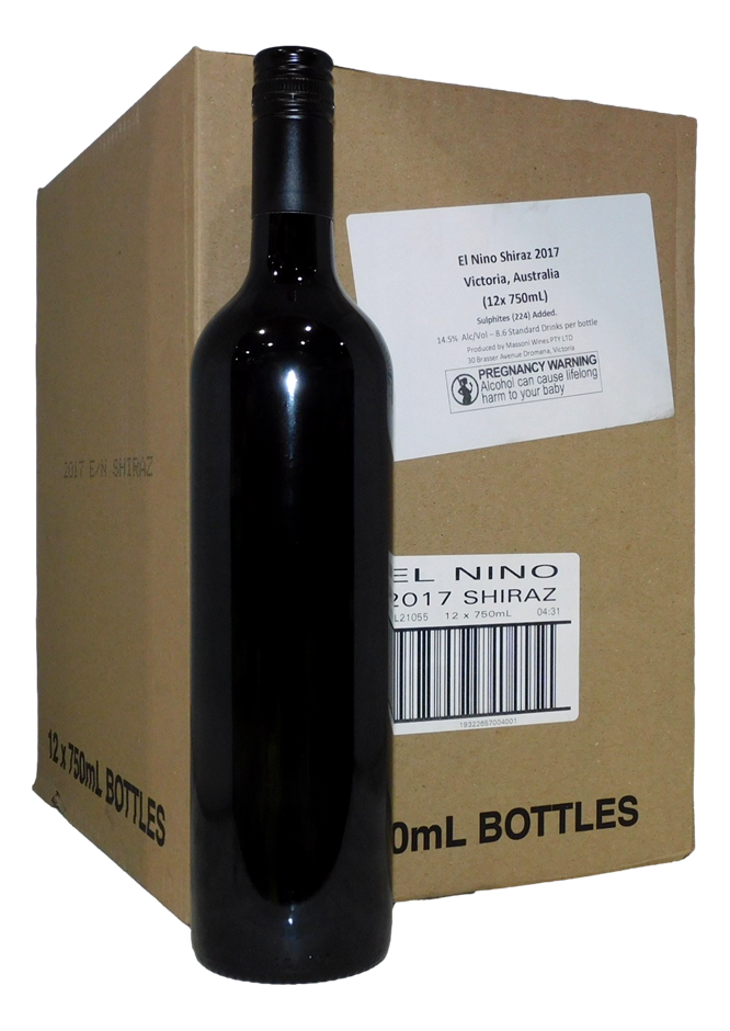 Massoni El Nino Pyrenees Shiraz 2017 Cleanskin (12x 750mL), Pyrenees, VIC.