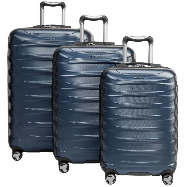 RICARDO BEVERLY HILLS Half Dome Hardside Luggage Set, 3 Piece, Blue ...