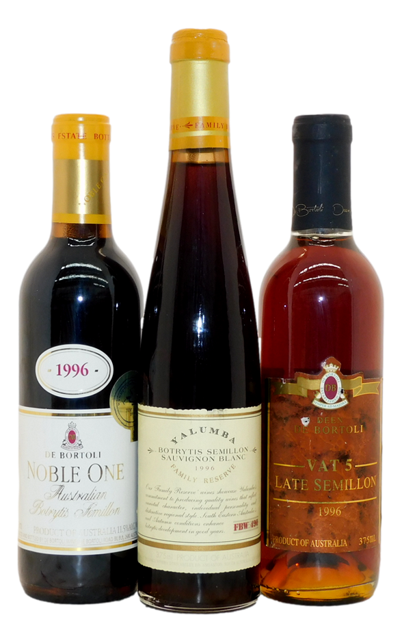 Mixed Dessert Wines 1996 (3x 375mL), SA. Auction (006210725567