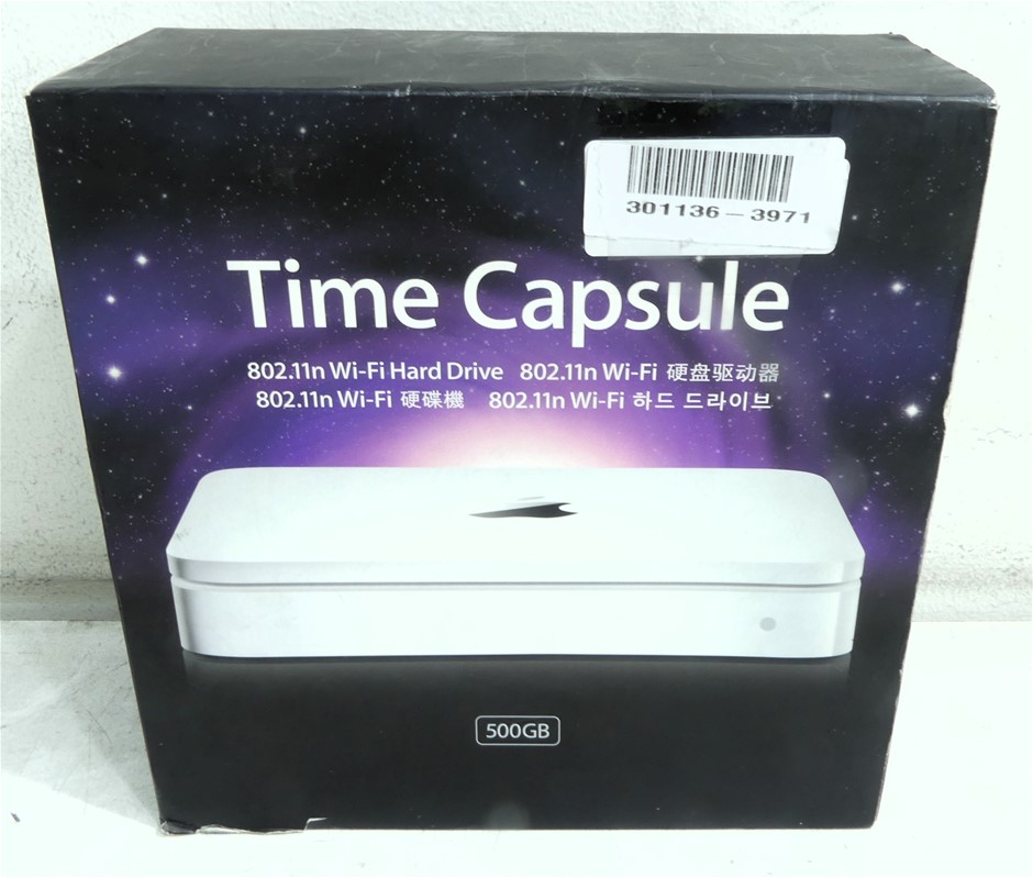 Apple Time Capsule 802.11n Wi-fi Hard Drive (500GB), White Auction ...