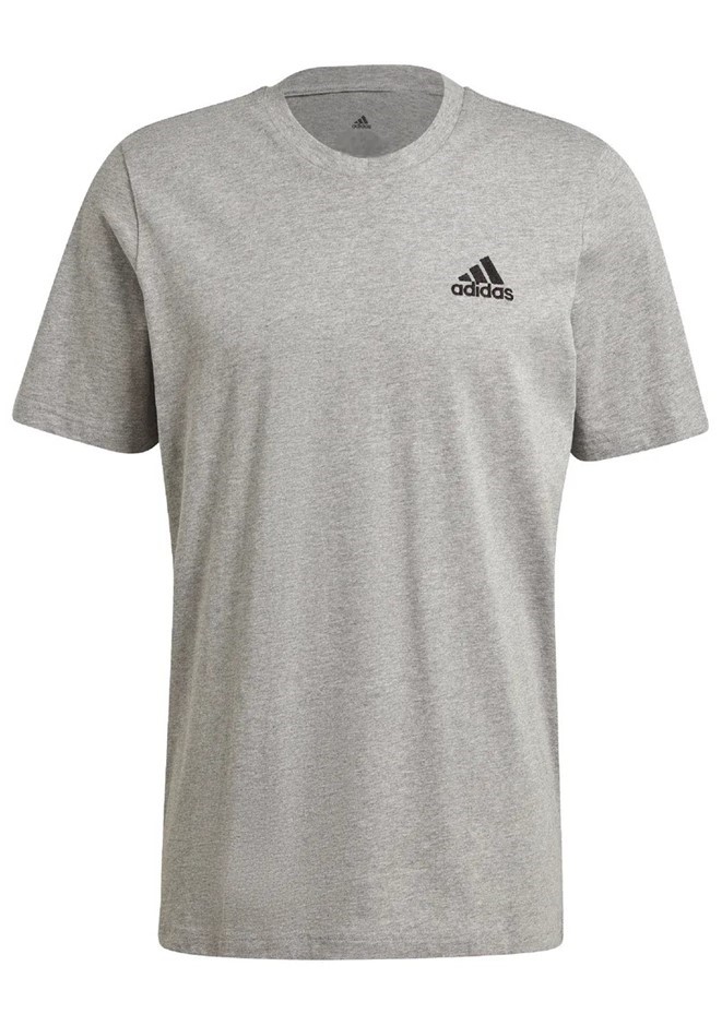 ADIDAS Men's SL SJ Tee, Size 2XL, 100% Cotton, Medium Grey Heather, GK9641.