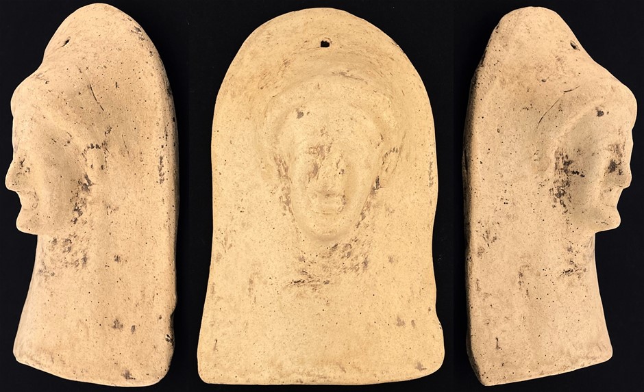 4TH3RD CENTURY B.C. ANCIENT GREEK TERRACOTTA PROTOME MASK Auction