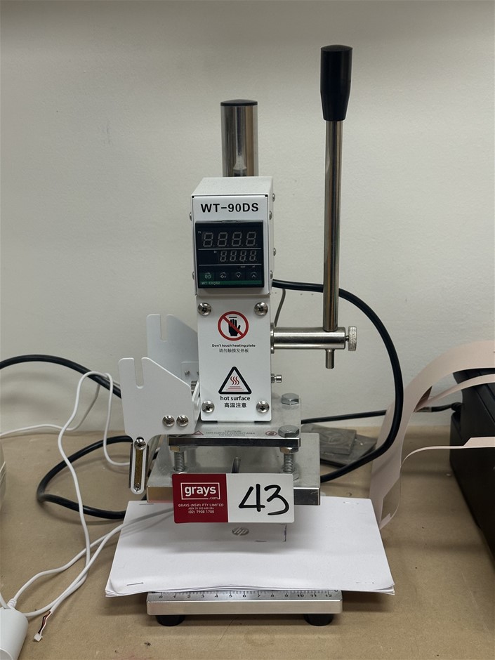 WT90DS Hot Foil Printing Press Auction (00433027661) Grays Australia