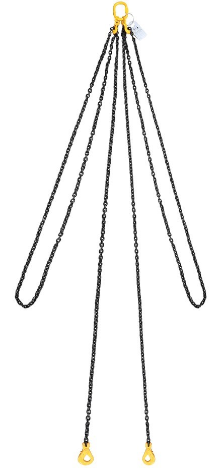 Lifting Chain Sling, 2Leg, WLL 1900kg, 6mm Chain x 6M c/w Clevis Self Locki