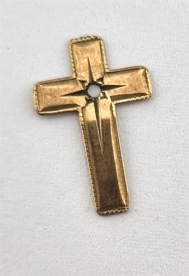 9ct Yellow Gold Modern Cross