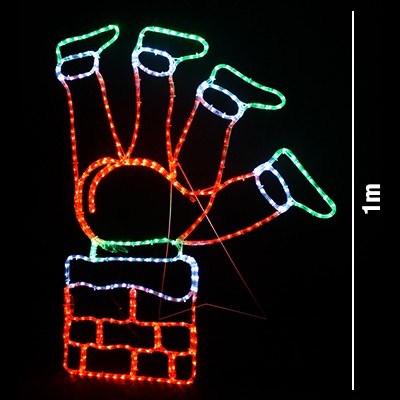 100cm LED Santa Stuck in Chimney Xmas Ro
