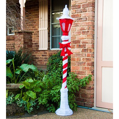 1.9m LED Tinsel Lamp Post Christmas Ligh