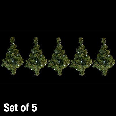 5-Pack Solar LED Christmas Tree Path Lig