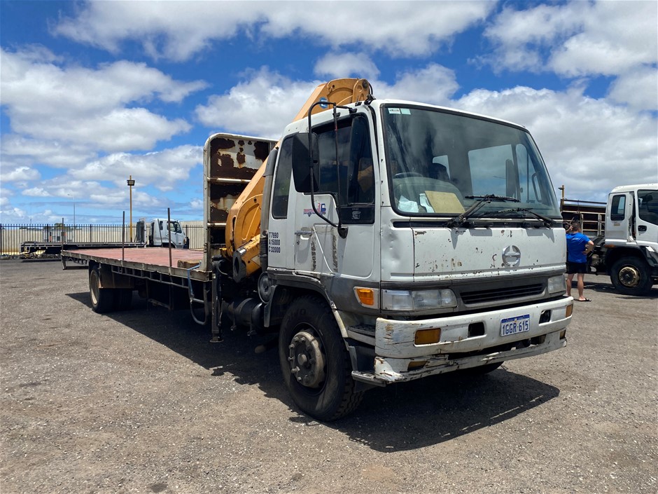  2006 Isuzu FTR 900 Tray Truck-2001 Hino Crane Truck
