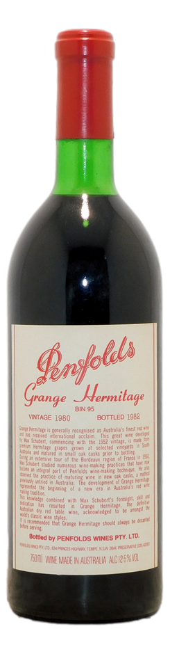 Penfolds Bin 95 Grange Hermitage 1980 (1x 750mL) SA.