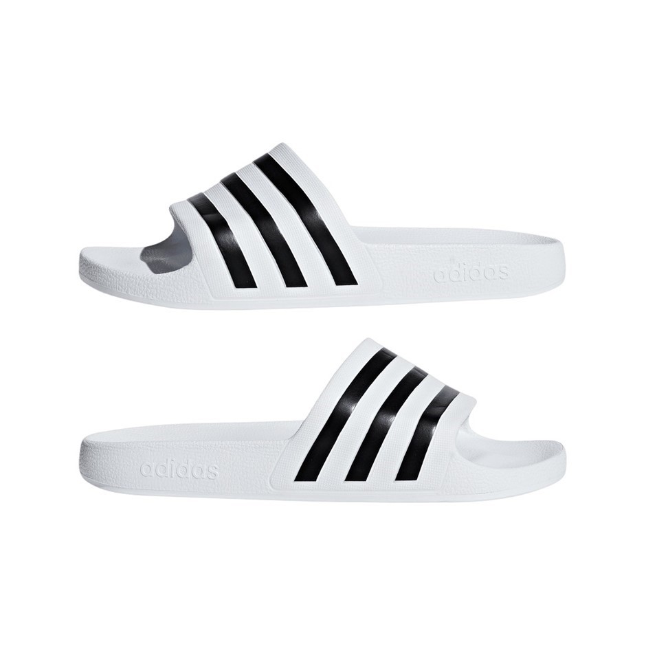 ADIDAS Adilette Aqua Slides, Size US10/UK10, White/Black/White, F35539.