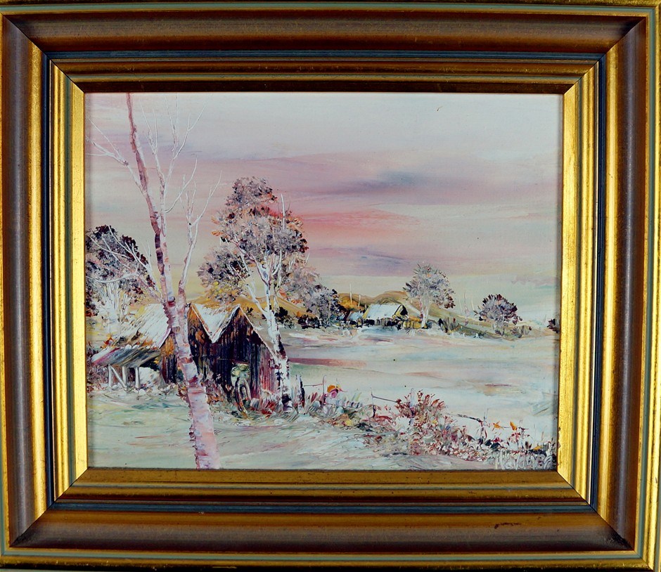 NEIL SAVAGE (1929 ), Original Oil Painting,21cm x 25cm Auction (0752