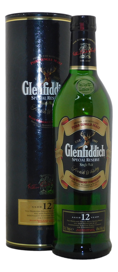 Glenfiddich Special Reserve 12 YO Single Malt Scotch Whisky  (1x 700mL)