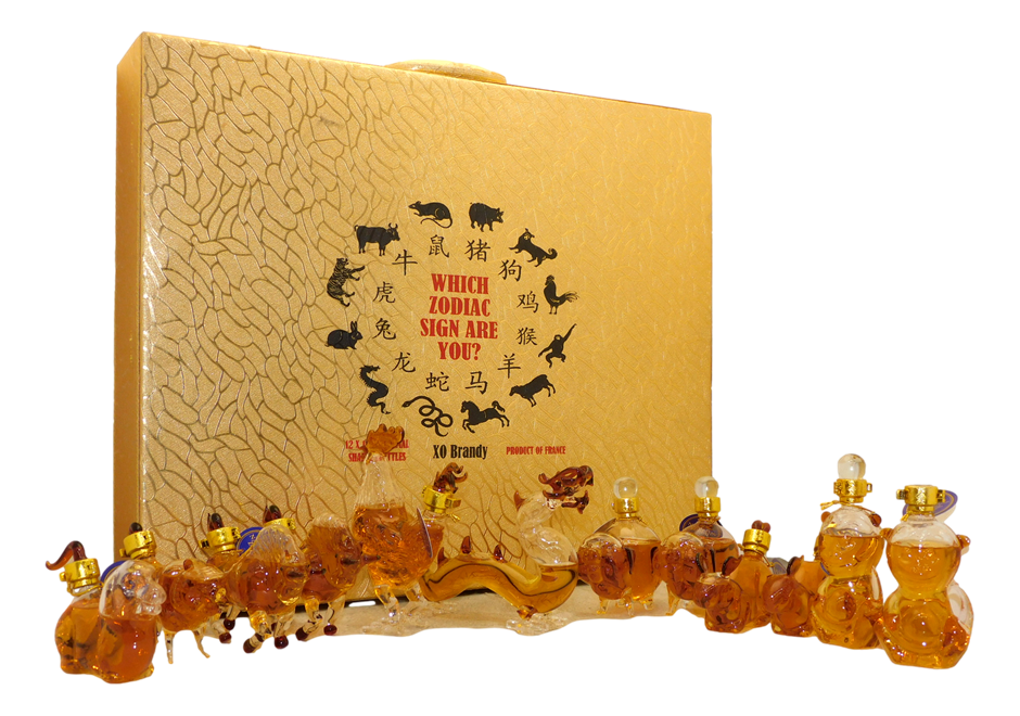 Napoleon XO Brandy Zodiac Animal Shaped Bottles (12x 100mL), Fr. Auction (002310727310) Grays