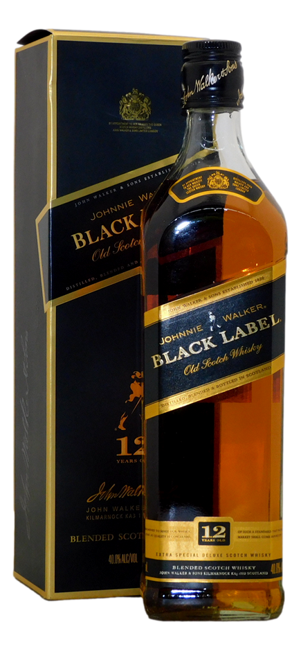 Johnnie Walker Black Label 12 Year Old Blended Scotch Whisky (1x 1L)