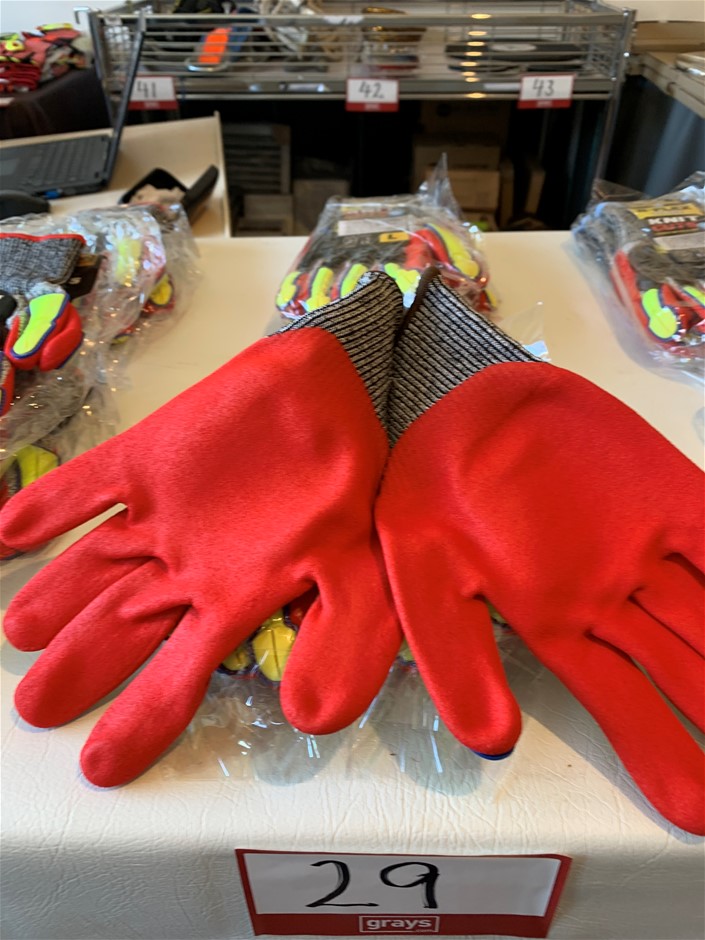 5 x Pairs of High Quality Tradesmans Ringer Gloves Auction (0029 ...