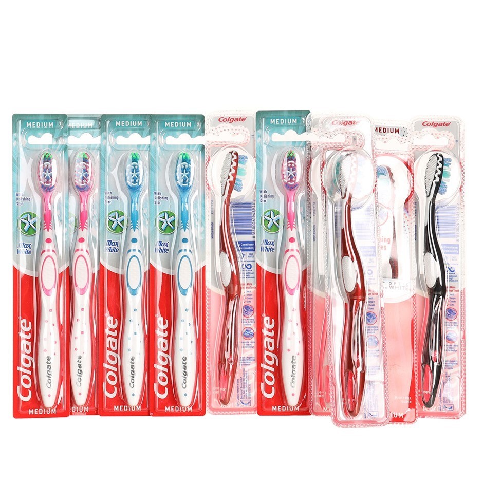 30 x Assorted COLGATE Toothbrushes, Various Colours. NB: colours and ...