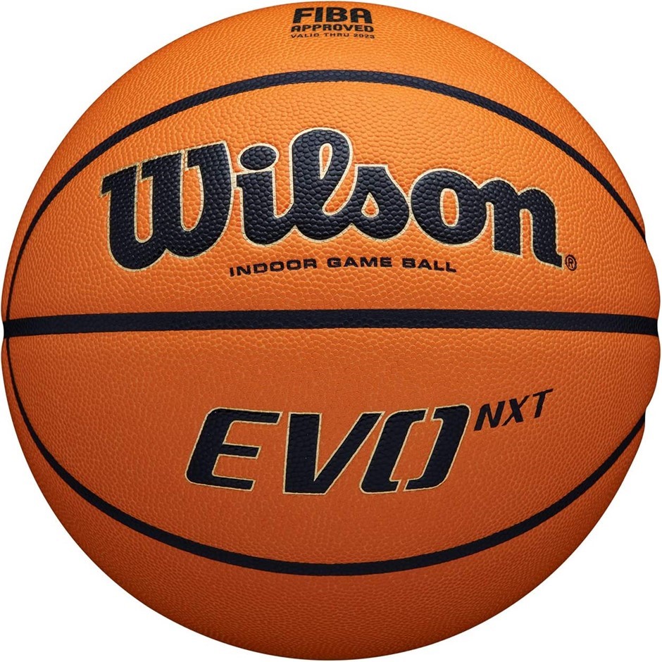 WILSON Basketball EVO NXT FIBA Game Ball, Mixed Leather, Ideal for Indoor,