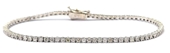 White Gold Tennis Bracelet With 80 Claw Set Natural Diamonds