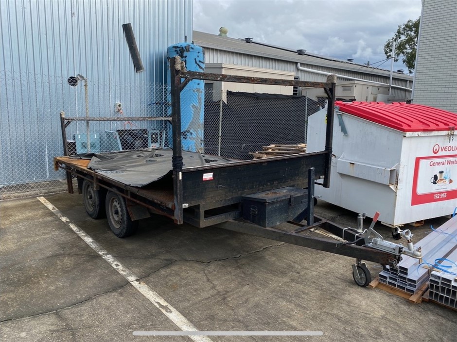 08/2009 Nathan Trailers NT2000 Tandem Flatbed/Table Top Trailer Auction ...