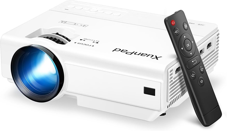 XUANPAD Projector, 2024 Upgraded Mini Projector, Portable Video Projector H