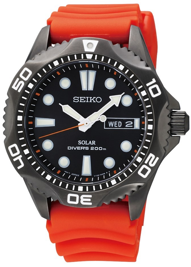 Seiko Solar Mens Divers Watch - SNE245P9
