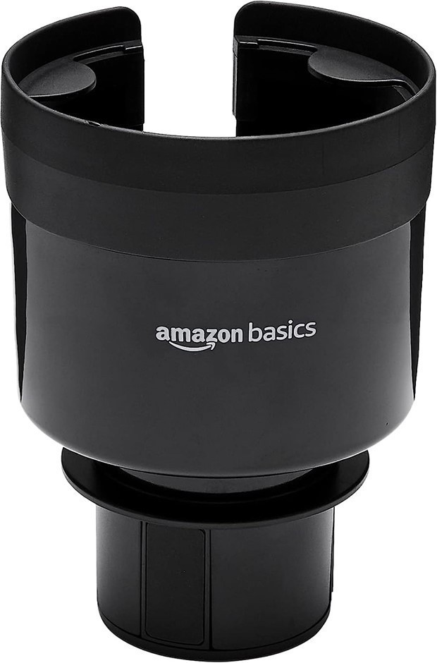 AMAZON BASICS Expandable Car Cup Holder with Adjustable Base, Fit Big Bottl