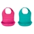 4 x OXO Tot Roll-Up Bib 2 Pack - Pink/Teal.