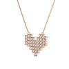 Elegant 18K Rose  Gold   plated   Diamonds  Simulants  Necklace