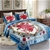 JML Sherpa Flannel Blanket 3-Piece, Winter Warm Bed Blanket, Blue Floral, K