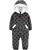 2 x CARTER'S Baby's Jumpsuit, Size 6M, 100% Polyester, Grey/Black Dots, 1G8