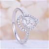 Elegant 18K Rose Gold plated Design Simulated Dia.s and White Cz Ring