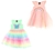 4 x ZUNIE Girl's Dresses, Size 4T, Peach/Multi & Green/Multi, 100849.