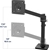 ERGOTRON Single NX Monitor Arm, VESA Desk Mount – for Monitors Up to 34 Inc