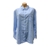JACHS GIRLFRIEND Women's Linen Shirt, Size 2XL, 55%Linen/45%Cotton, Blue.