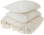 LINEN HOUSE Dunaway Sugar QB Quilt Cover Set, White Queen: 1 x Quilt Cover,