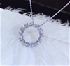 Elegant 18K White Gold plated Diamonds Simulants Necklace