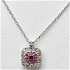 PINK DIAMOND 18 CARAT WHITE GOLD PENDANT WITH $2,561 VALUATION