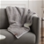 ROOTS HOME Sherpa Throw Blanket, 127cm x 177.8cm, Grey.