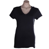 5 x SIGNATURE Women's V-Neck T-Shirts, Size S, 100% Cotton, Black.  Buyers