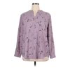 HILARY RADLEY Women's Long Sleeve Blouse, Size S, Lilac.  Buyers Note - Dis