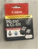 CANON Combination Pack: 2 Ink Cartridges (1 x PG-510 Black and 1 x CL-511 C