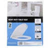 PRESENZA 2-Pack Heavy Duty Toilet Seats, Dimensions 422 x 360mm, White.