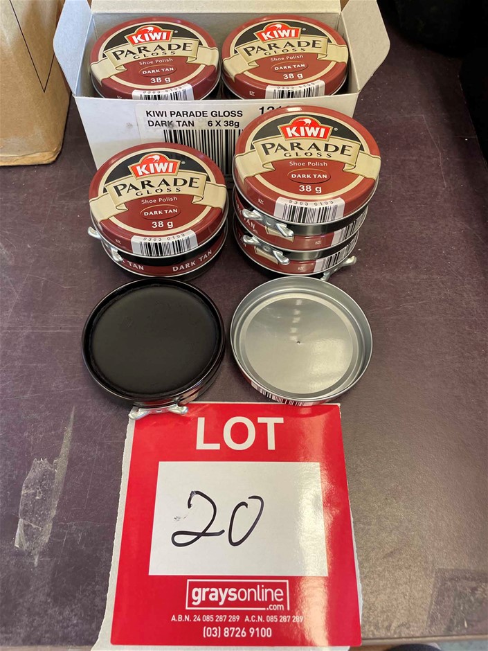 12 x KIWI Parade Gloss Show Polish Dark Tan Auction (00203029409) Grays Australia