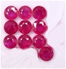 11.00Ct (10Pcs) Round Cut Faceted Natural Red Ruby Gemstones