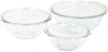 PYREX Smart Essentials Glass Mixing Bowls, (3-Piece Set) 946mL, 1.4L and 2.