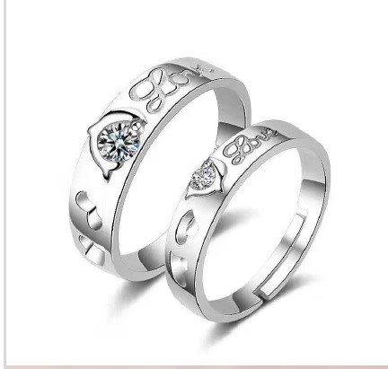 Elegant 18k White Gold Plated 1.00carat Round Simulated Diamond Double